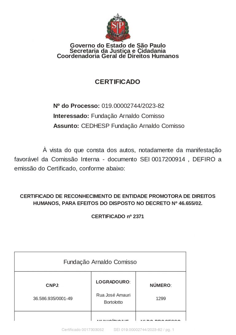 Leia mais sobre o artigo FAC é certificada como Entidade Promotora de Direitos Humanos